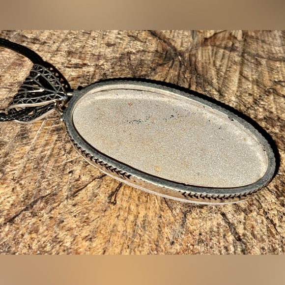 Large German Dendritic Agate Pendant 3” - Picture 7 of 9